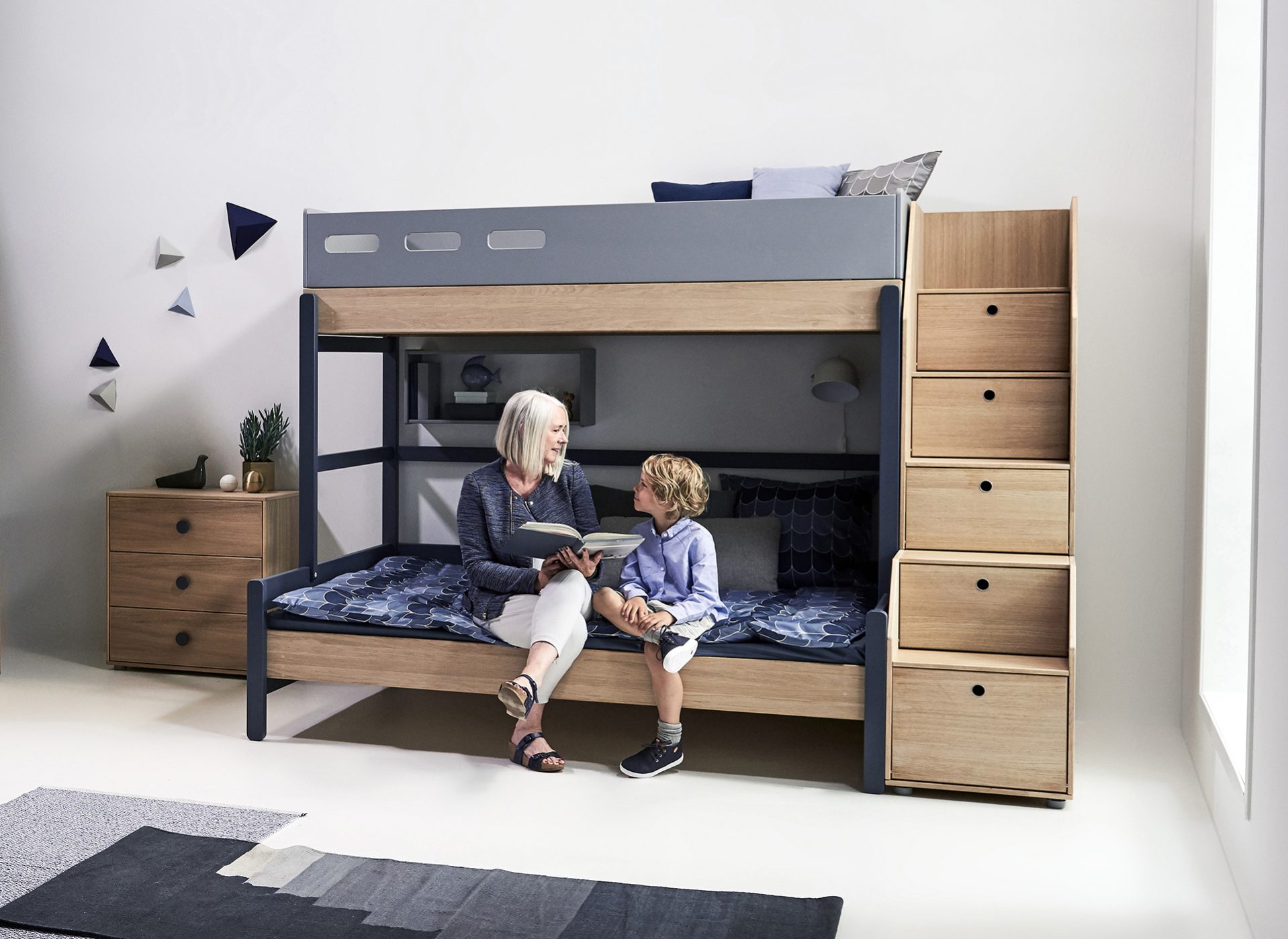 Letto a castello combinazione Family Popsicle - Pedano - Mobili in Legno  Naturale