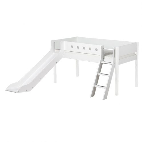 Letto semielevato con scivolo White