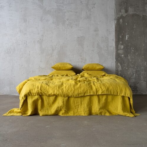 Set lino stone washed giallo