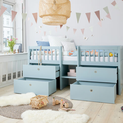 Librería Infantil Tårnby con forma de Oso 60 x 56 x 56 cm MDF blanco  [en.casa]