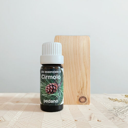 Olio essenziale di Cirmolo + Blocchetto in legno di Cirmolo